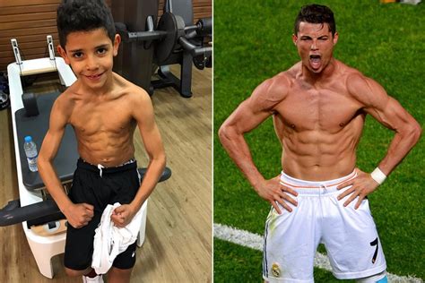 Cristiano Ronaldo Shares Picture Of Son Cristiano Jr Copying His Shirtless Celebration