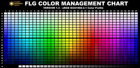 Rgb Color Chart Cheat Sheet