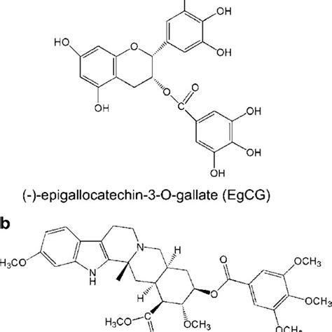 Structures Of A Epigallocatechin O Gallate Egcg And B Reserpine