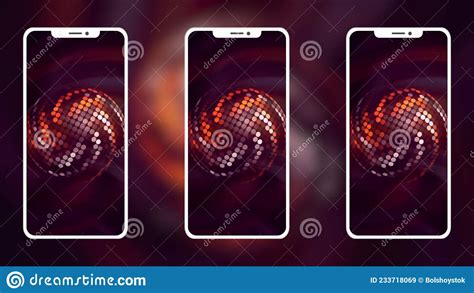 Animation With Phones And Playing Playlists Motion Lot Of Phones With