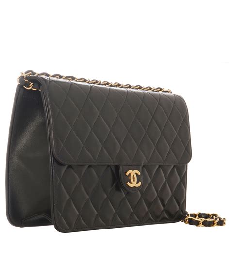 Vintage Chanel Black Classic Single Flap Bag Chanel La Doyenne