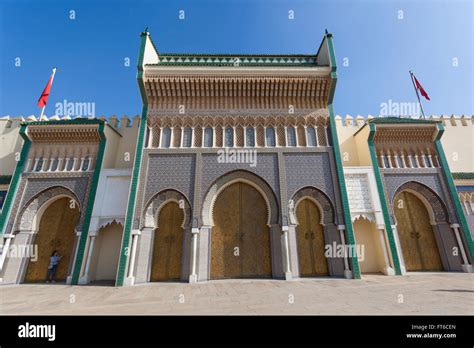 Royal Palace Gates Fes Morocco Stock Photo Alamy