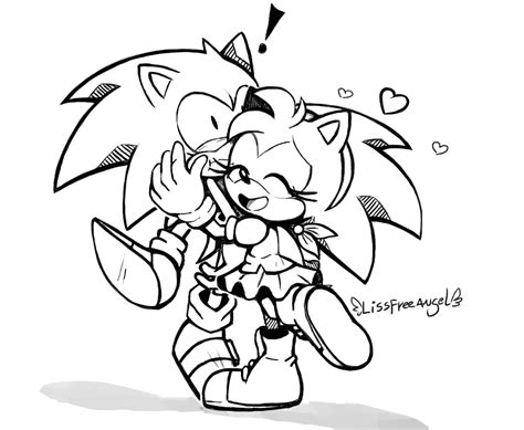 Dibujos Para Colorear De Sonic Y Amy - dibujos para colorear
