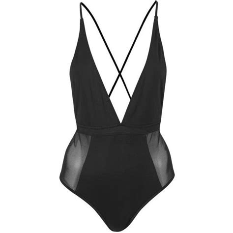 Topshop Mesh Swimsuit 27 Liked On Polyvore Featuring Swimwear One