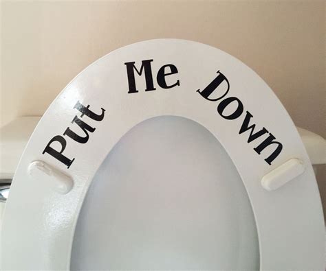 Put Me Down Toilet Seat Decal
