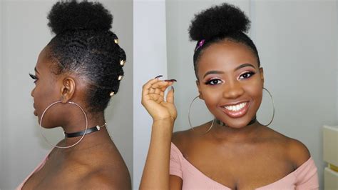 I think my hair type is an easy 4b/4c hair that gets extremely coiled when wet with no room to do anything else. I CAN'T CORNROW!? 5 mins EVERYDAY NATURAL HAIRSTYLE on ...