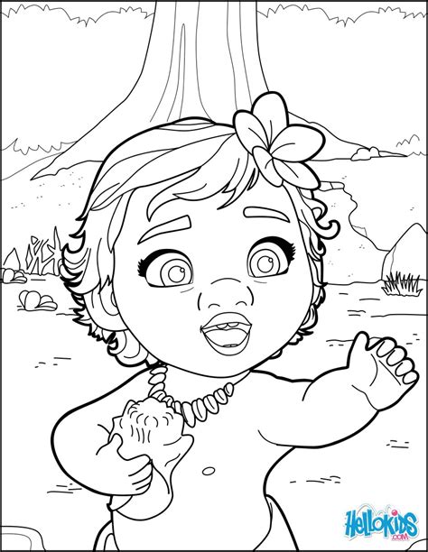 Each of these included free moana coloring pages was gathered from around the web. Baby Moana Coloring Pages