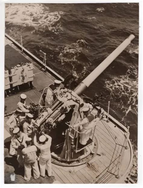 1939 Australian Hmas Cruiser Sydney 41 Inch Anti Aircraft Gun Orig