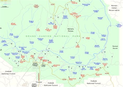 30 South Rim Map Of Grand Canyon Maps Online For You