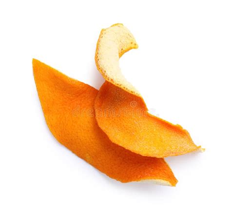 Dry Orange Peels On White Background Top View Stock Image Image Of
