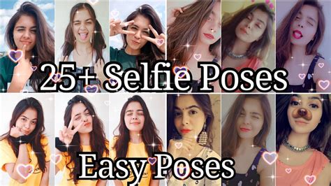 25 selfie poses simple and easy poses cute and stylish poses santoshi megharaj youtube