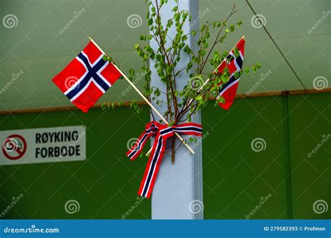 Norwegian Constitution Day Fosnavaag Norway May Editorial