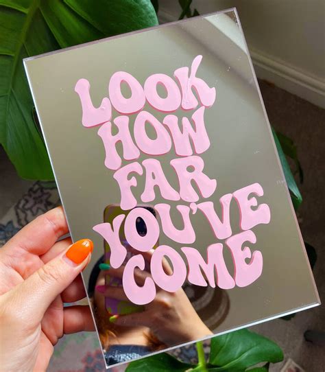 Look How Far You Ve Come Mirror By Printed Weird Mirror Painting