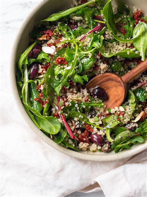 Mediterranean Quinoa Salad With Spring Greens Fork Knife Swoon