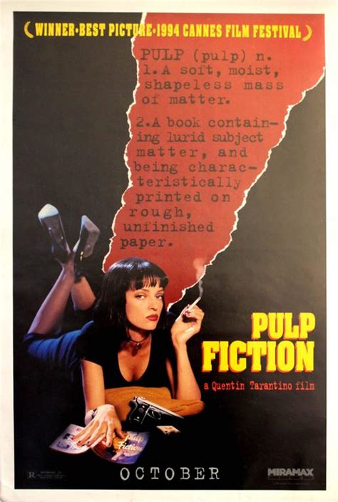 Pulp fiction (1994) nominated for seven oscars, including best picture and won for best original screenplay. Original Vintage Movie Poster For The Award Winning ...