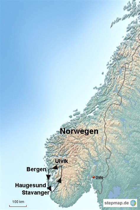 Stepmap Rundreise Norwegen Landkarte F R Deutschland