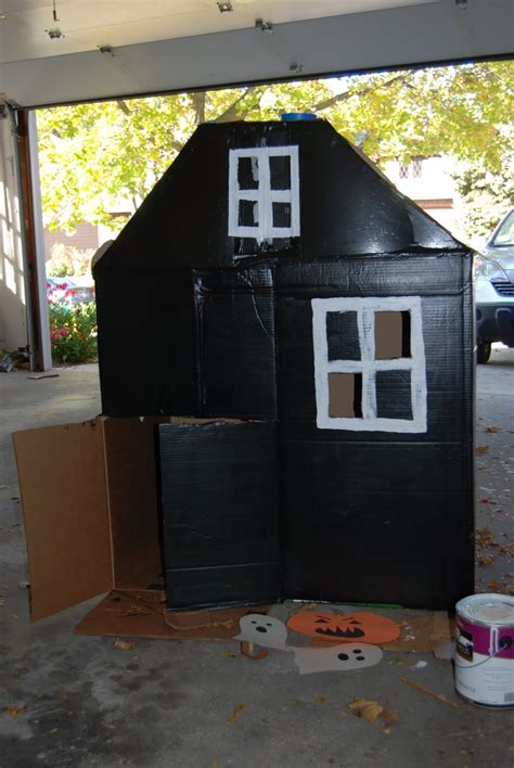 Home With Lindsay Halloween Haunted Cardboard House