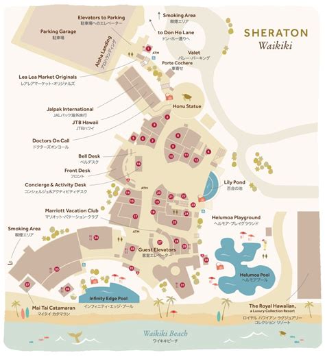 Sheraton Waikiki Hotel Property Map And Driving Directions