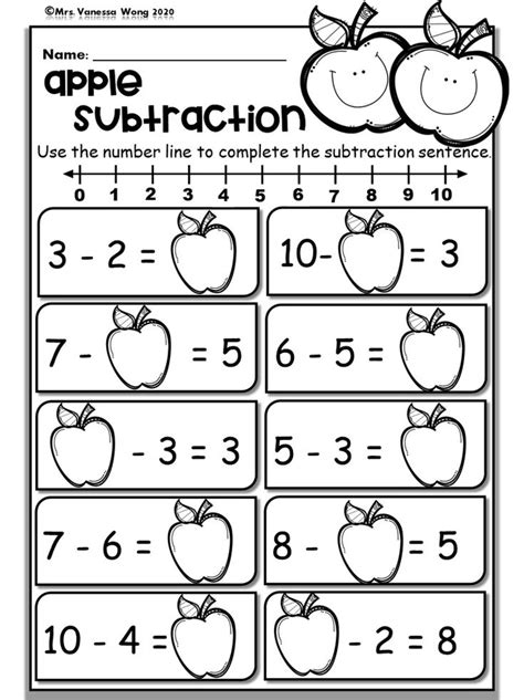 Number Line Kindergarten Worksheets