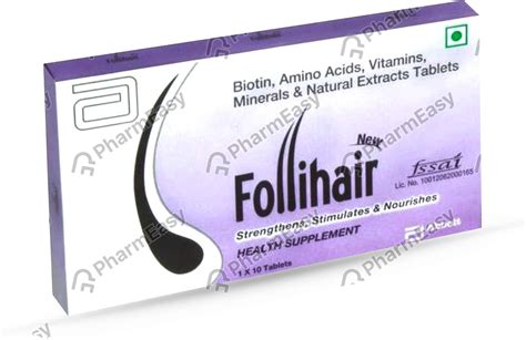 New Follihair Strip Of 15 Tablets Uses Side Effects Price And Dosage