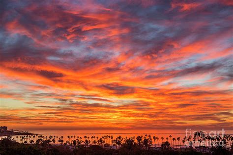 Fiery Sunset Over La Jolla Shores California Photograph By Julia