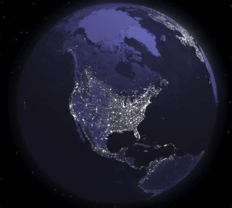 Earth From Space At Night United States View Pics