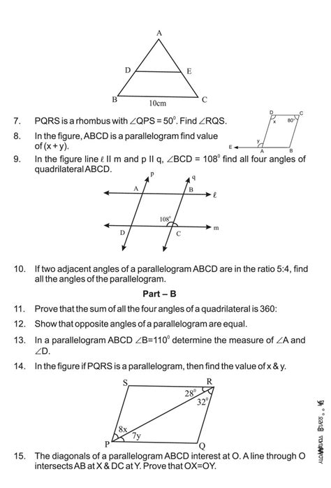 Class 9 Maths Quadrilaterals Notes All Important Notes