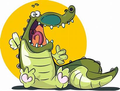 Crocodile Cartoon Clipart Alligator Clip Confused Transparent