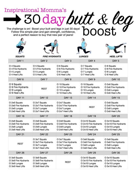 Day Workout Challenge Butt Leg Boost