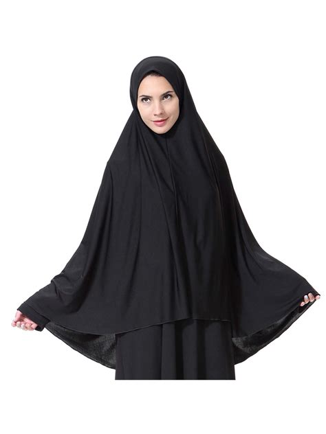 Lallc Arab Muslim Women Prayer Long Hijab Scarf Shawl Overhead Large Clothing