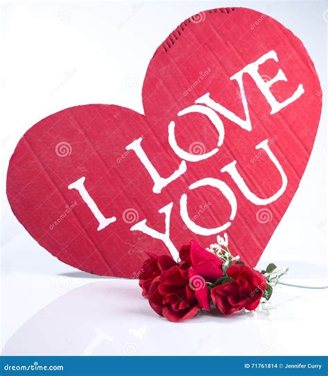 I Love You Heart With Roses Stock Photo Image Of T Couple 71761814