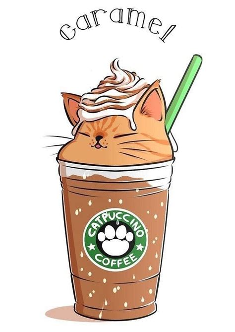 Caramel Coffee Cappuccino Cute Kawaii Drawings Cute Animal Drawings