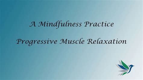 Progressive Muscle Relaxation Youtube