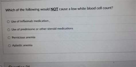 Symptoms Of Low White Blood Cell Count