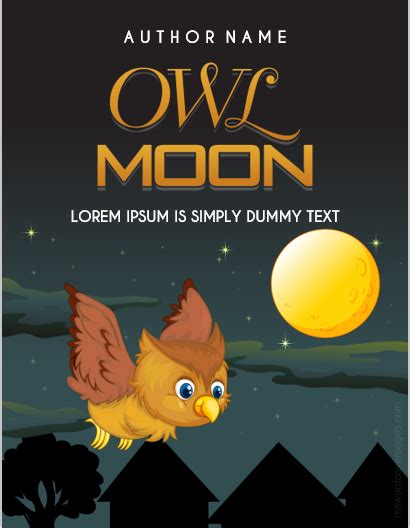 Owl Moon Book Cover Page Templates Download Edit And Print