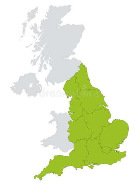 Regions Of England Stock Vector Illustration Of East 13720879