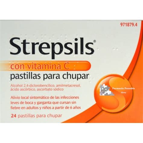 Strepsils Con Vitamina C 24 Pastillas Para Chupar Garganta Respiratorio
