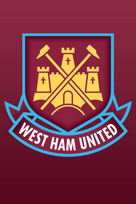 West Ham United Logo Póster Lámina Compra En Europosterses