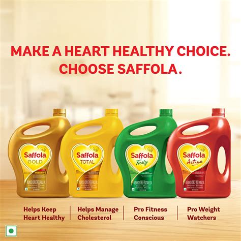 Saffola Active Refined Cooking Oil Blended Rice Bran And Soyabean Oil