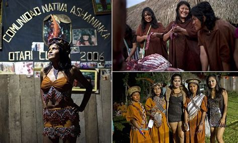 Beauty Contest For South American Jungle Tribes In Peruvian Rain Forest