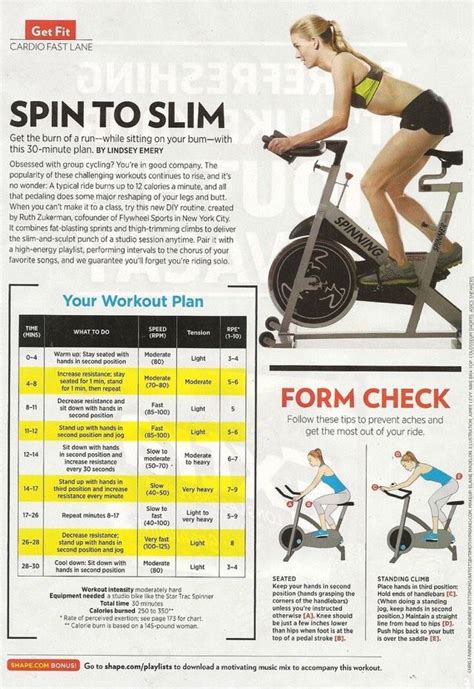 Do not use benzene or thinner to clean the machine. " Spin To Slim" | Biking workout, Cycling workout, Spin bike workouts