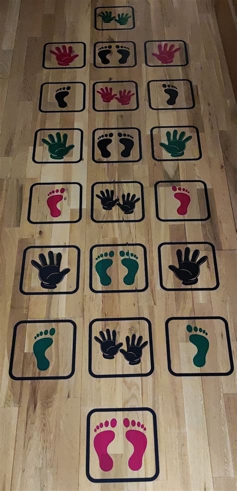 Hopscotch Hands And Feet Game For Kids Families Preschool Etsy