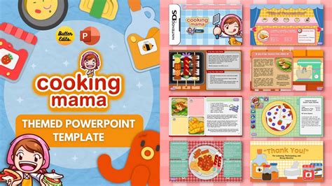 Cooking Mama Themed Powerpoint Template Animated Powerpoint Template