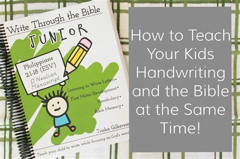 How To Teach Your Child Handwriting And The Bible At The Same Time
