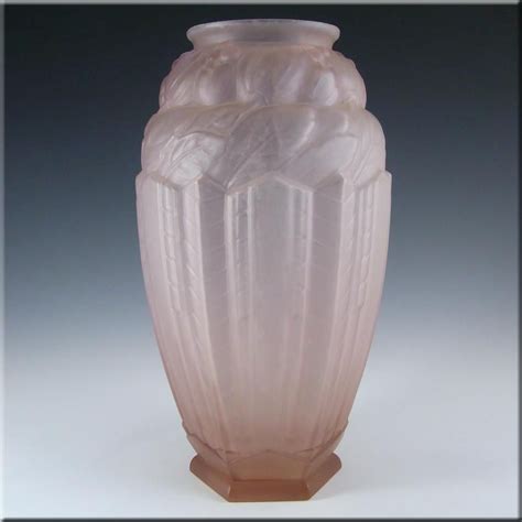 rare jobling 1930 s art deco pink glass lambton vase £119 99 art deco pink art deco vases