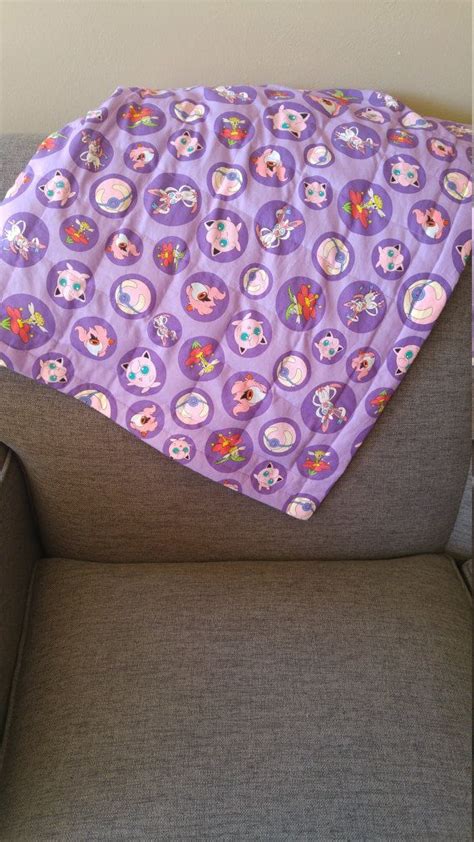 5 pound weighted blanket child size pink/purple-pokemon | Etsy