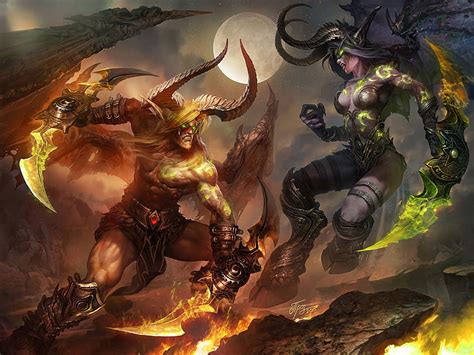 HD Wallpaper World Of Warcraft Legion Demon Hunter WoW Upscaled