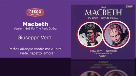 Giuseppe Verdi Macbeth Perfidi Allanglo Contro Mepietà