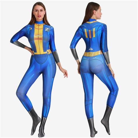 Fallout 4 Vault Suit Cosplay Costume Bodysuit Suit Jumpsuits Halloween Unibuy