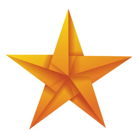 Ilustração de estrela amarela de origami - Baixar PNG/SVG Transparente png image